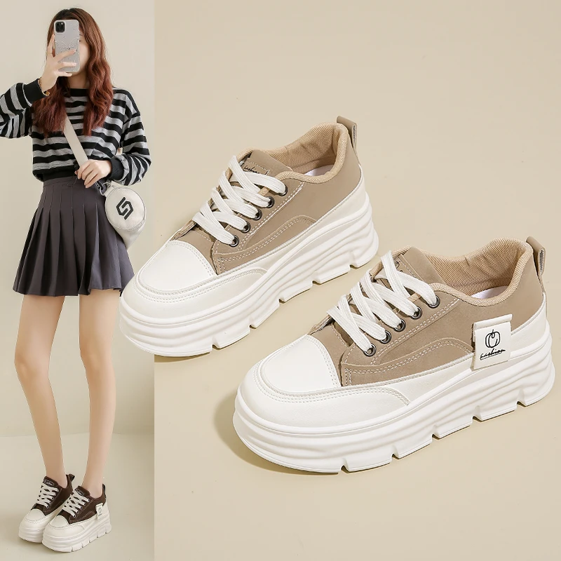 女款爆款2025新款潮牌百搭增高小个子高级感防臭上班不累脚休闲鞋