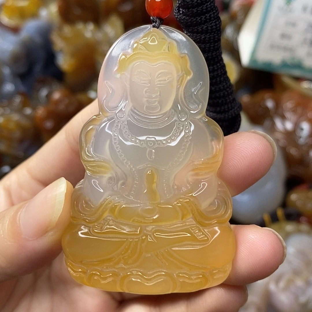 玛瑙/玉髓未镶嵌吊坠