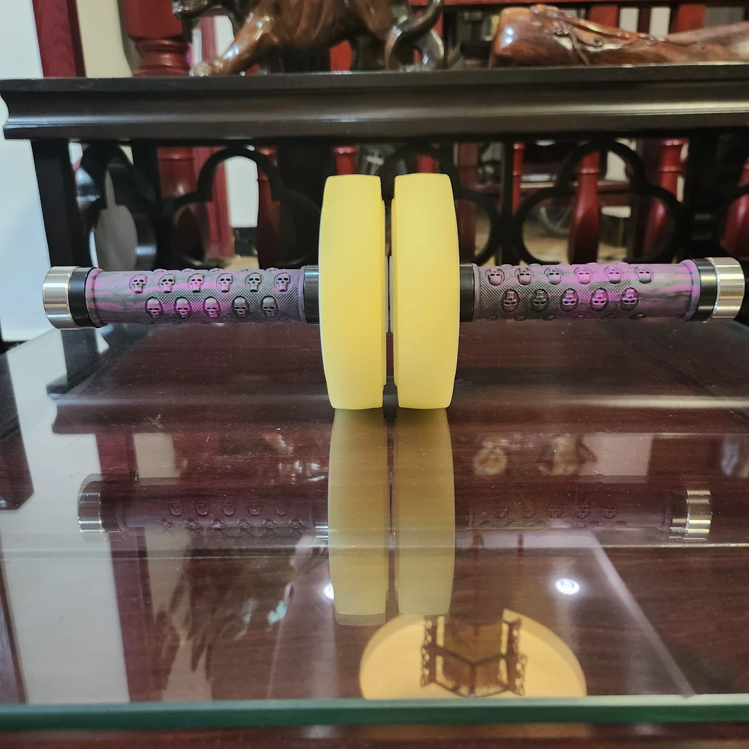 健腹轮双轮牛筋轮胎轮胎，五寸轮子，直径125毫米，适合新手稳定性好