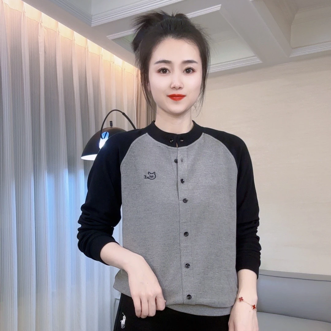 新款磨毛带绒半领开扣套头卫衣