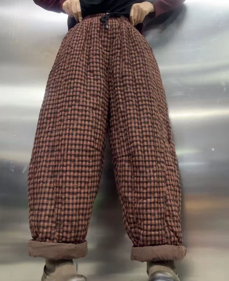 格子百搭棉裤358837