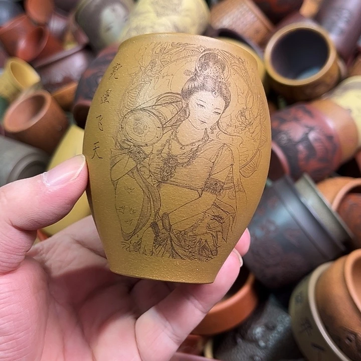 紫砂茶杯全手工紫砂主人杯