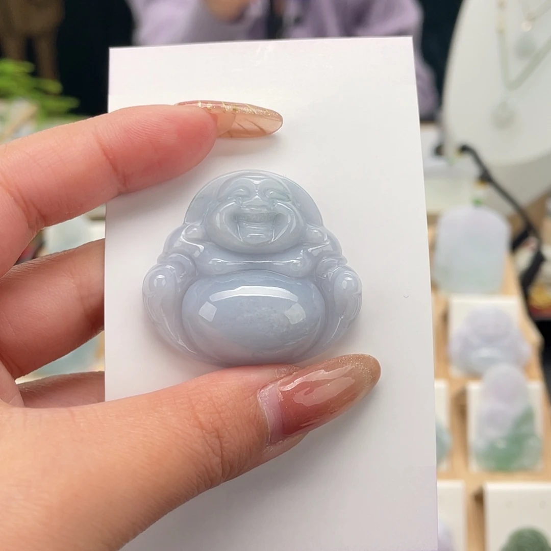 翡翠未镶嵌颈饰佛公