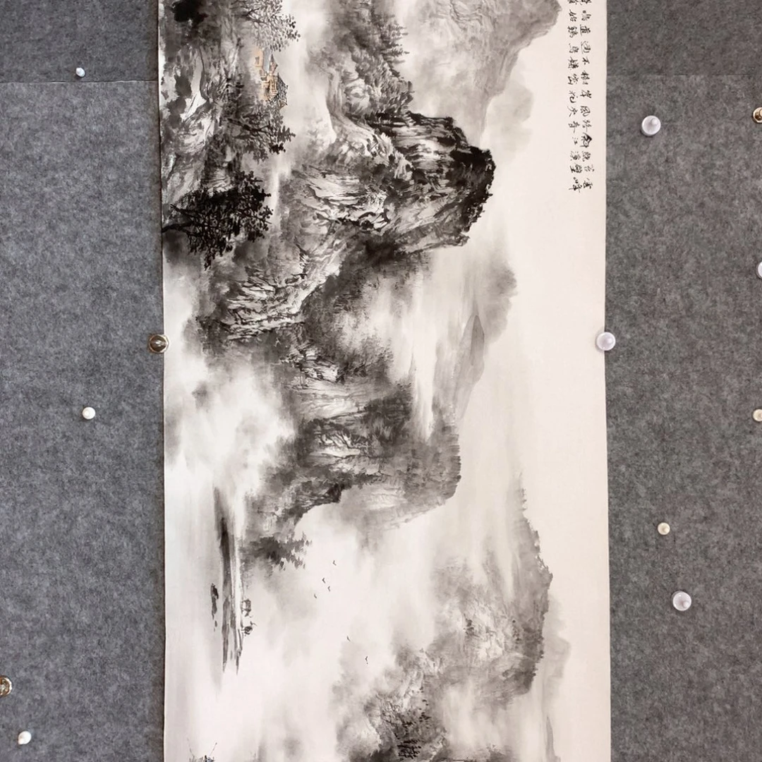 H***b国画山水作品写意