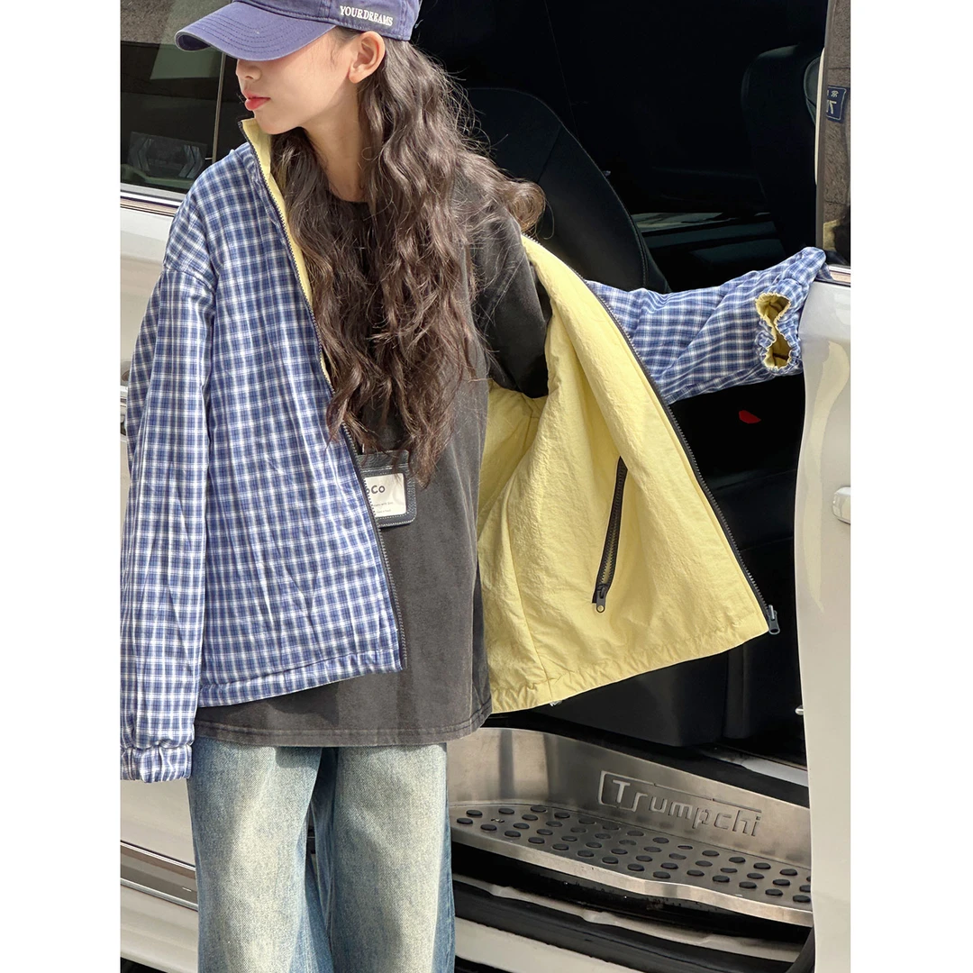 K30142孙小美双面穿女童加厚外套2025秋冬装新款儿童上衣夹克