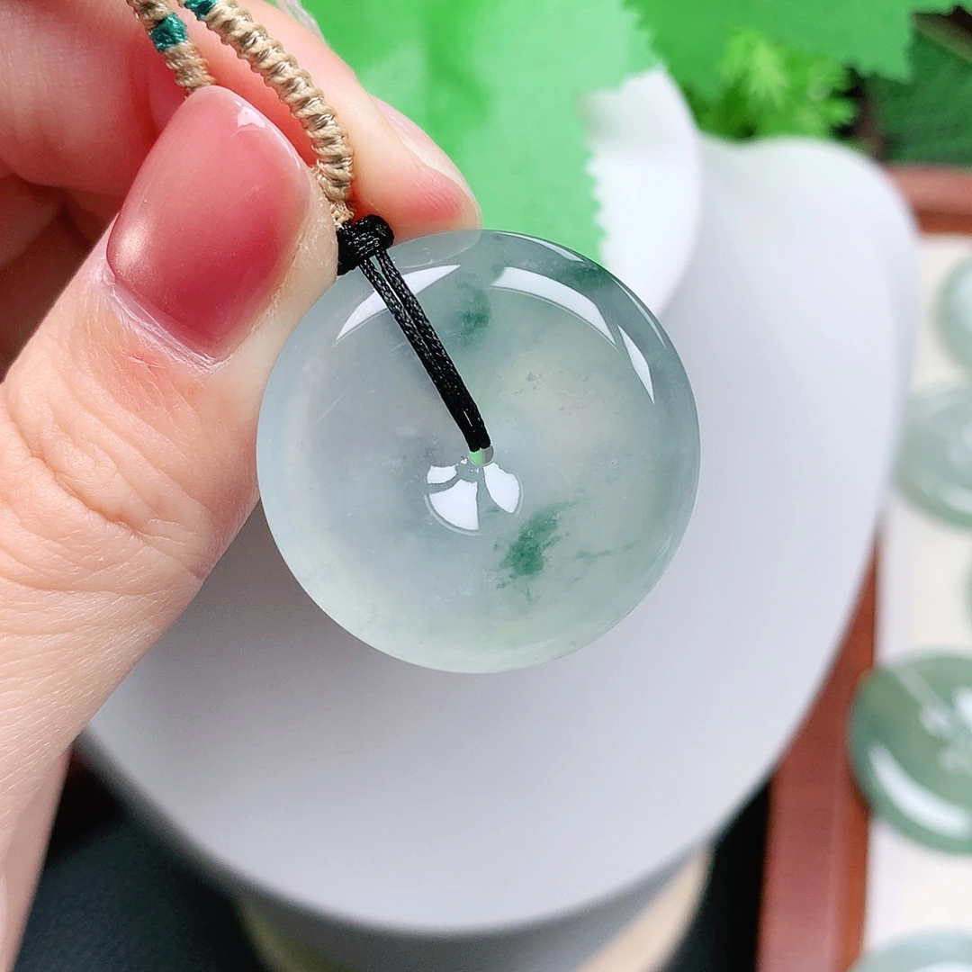 翡翠未镶嵌颈饰平安29,6-6.4