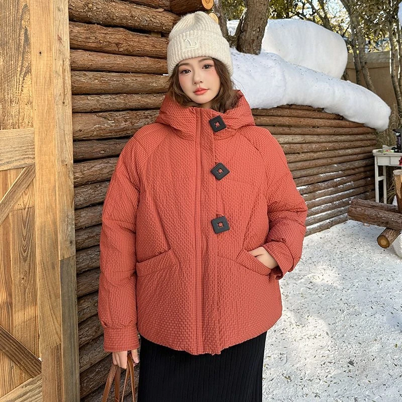 2025新款冬季女韩版多巴胺棉服宽松时尚加厚保暖连帽棉袄