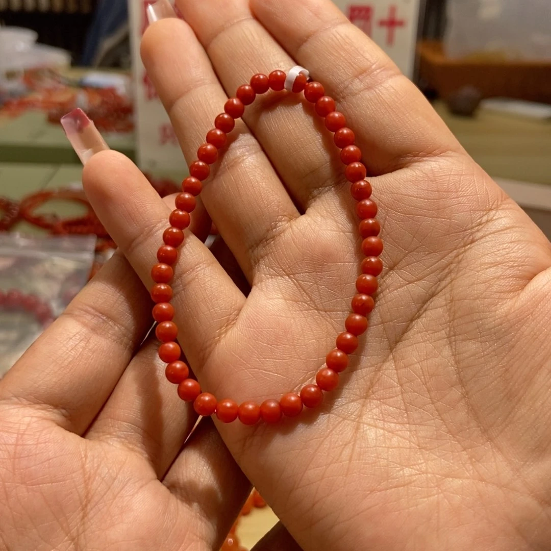 南红玛瑙4+老南红单圈未镶嵌