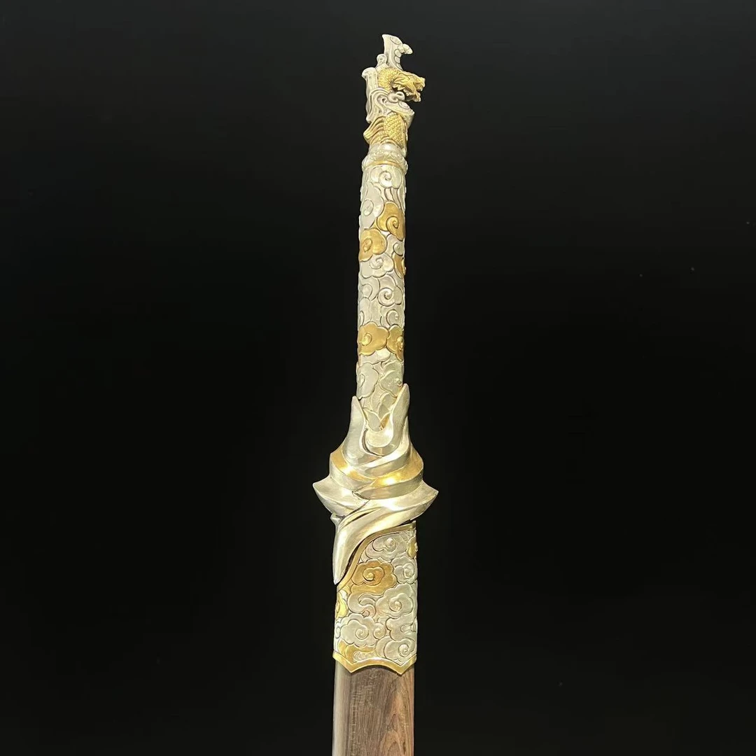 【少师剑】电视剧（莲花楼）李相夷佩剑鎏金银装黑檀木鞘秘炼钢未开刃