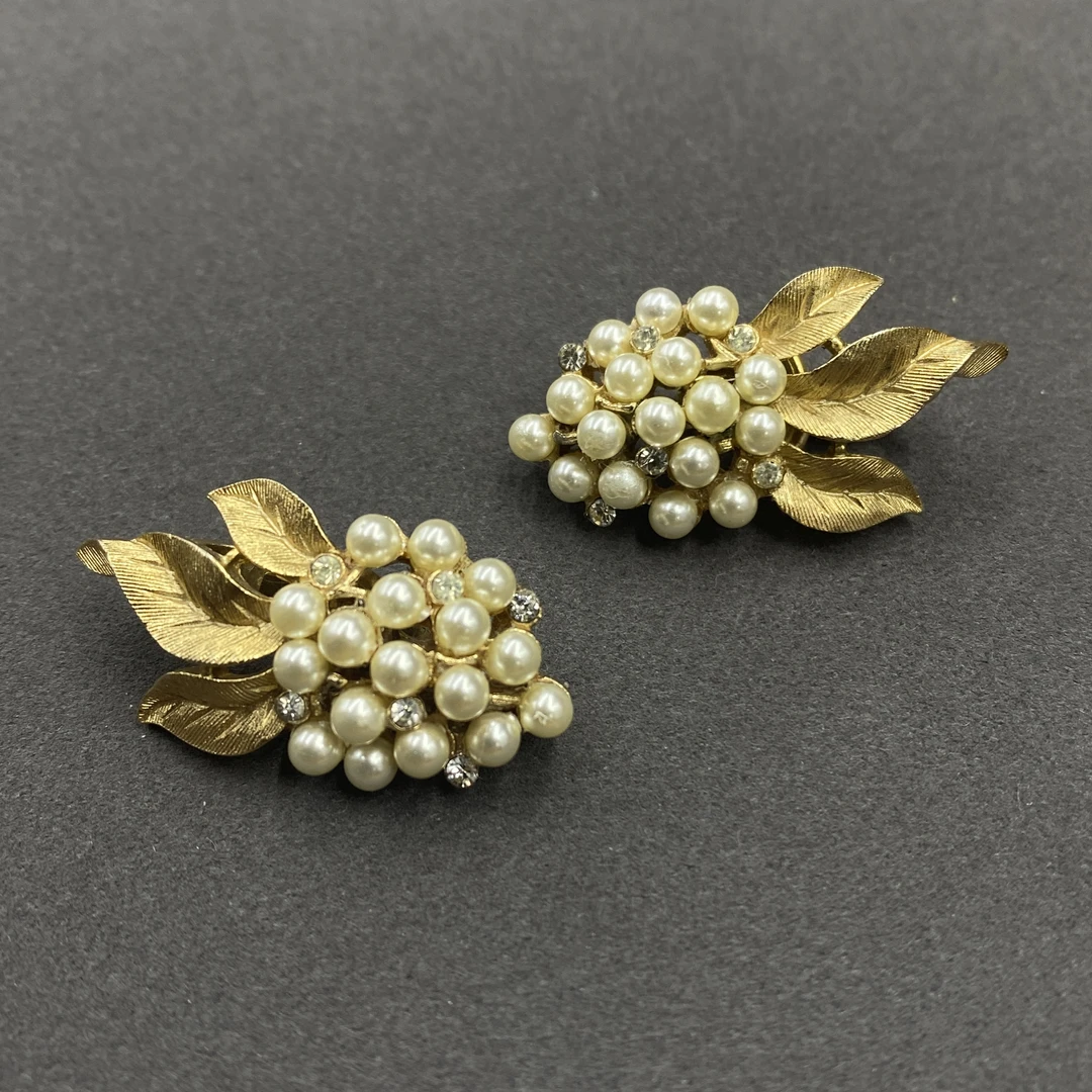 合金耳饰 LL 中古vintage Trifari翠法丽耳夹