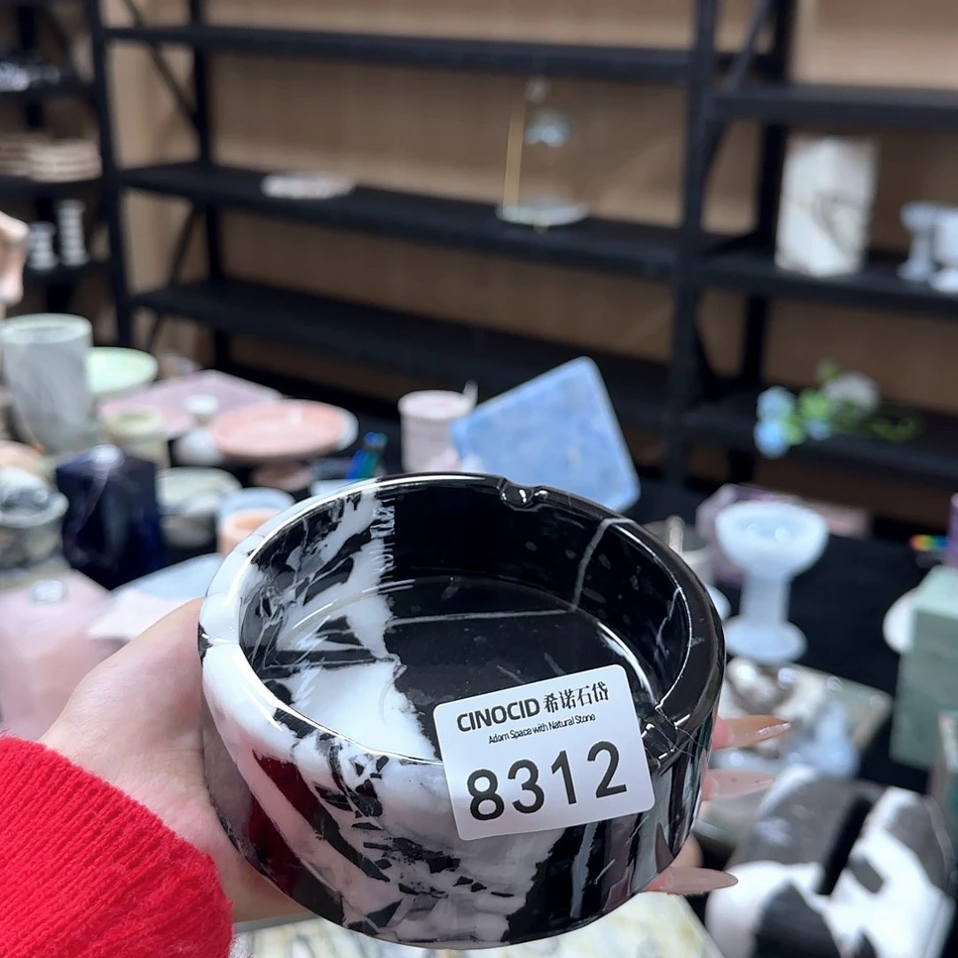 石材8312宝格丽黑烟灰缸