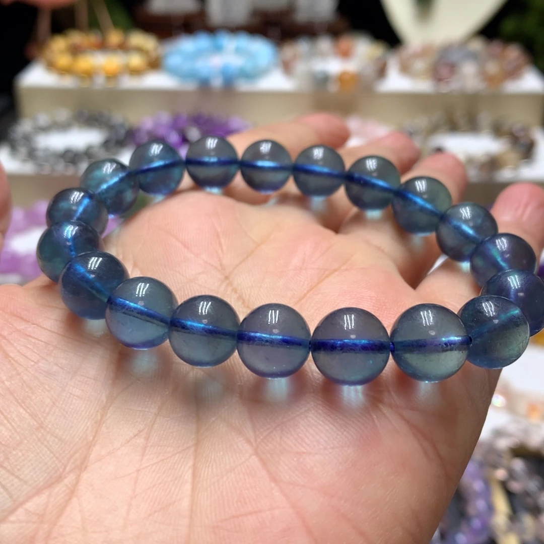 水晶手链未镶嵌天然海蓝宝