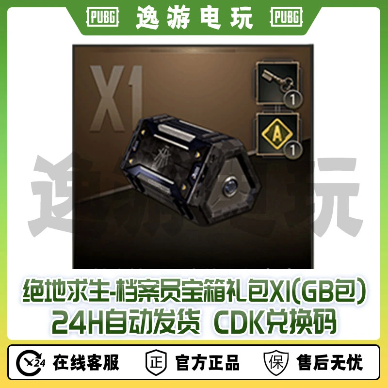 PUBG绝地求生吃鸡皮肤档案管理员宝箱礼包x1兑换码CDK【GB包】