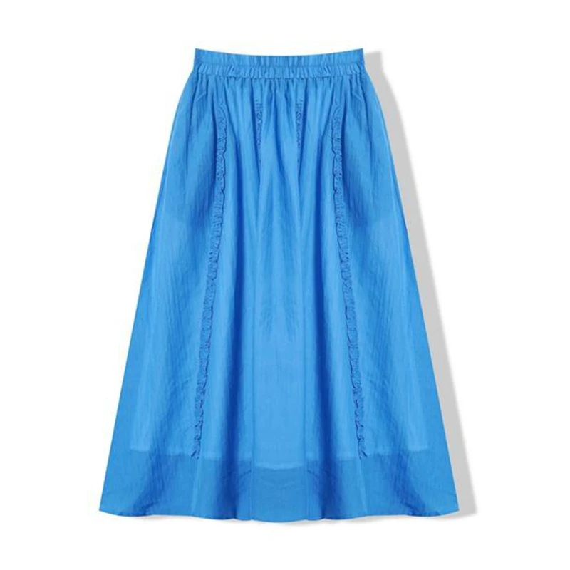 2025年夏季新款显瘦大摆高腰半身裙女时尚气质百搭温婉大方裙子