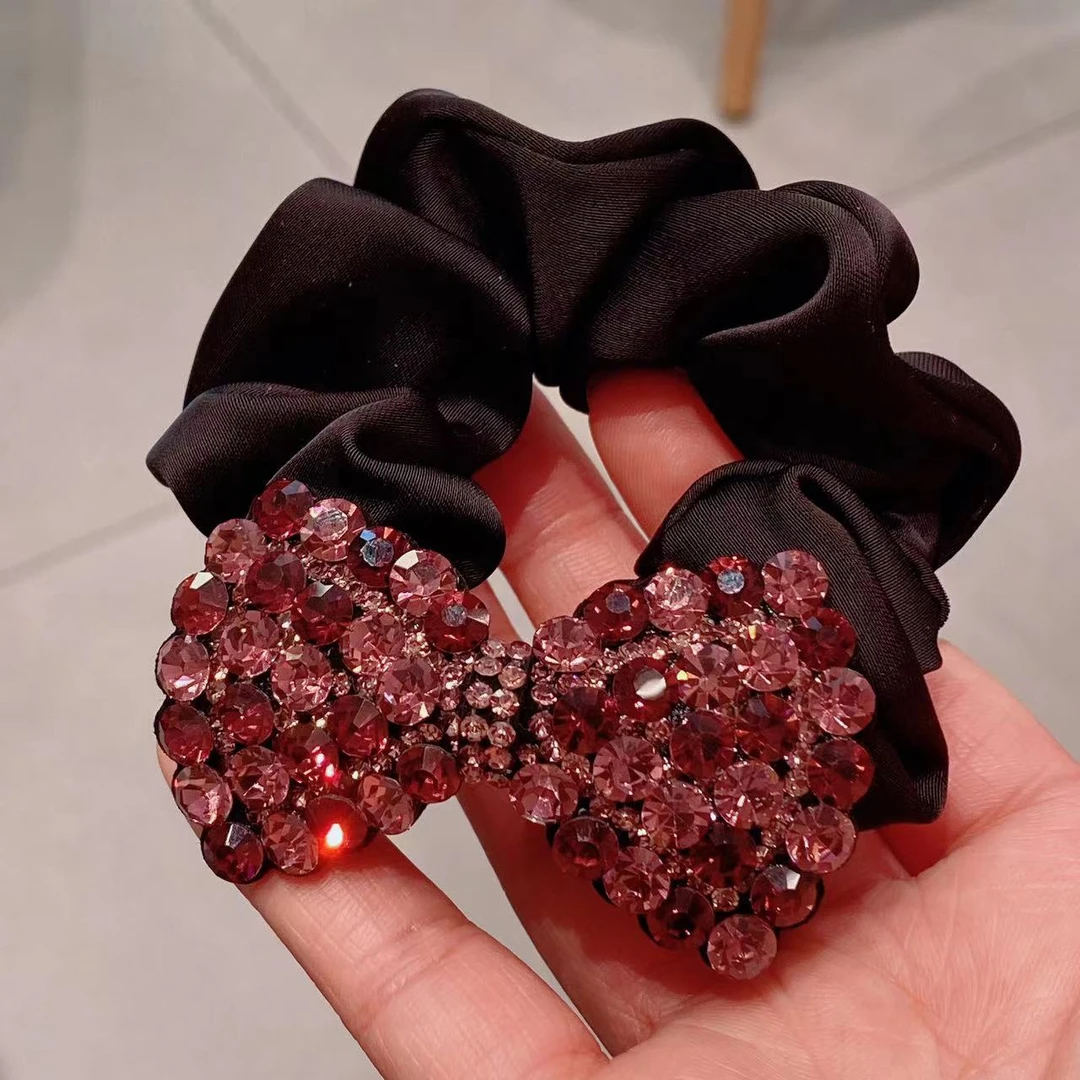 M1812春夏2025新款紫色蝴蝶结发圈发绳