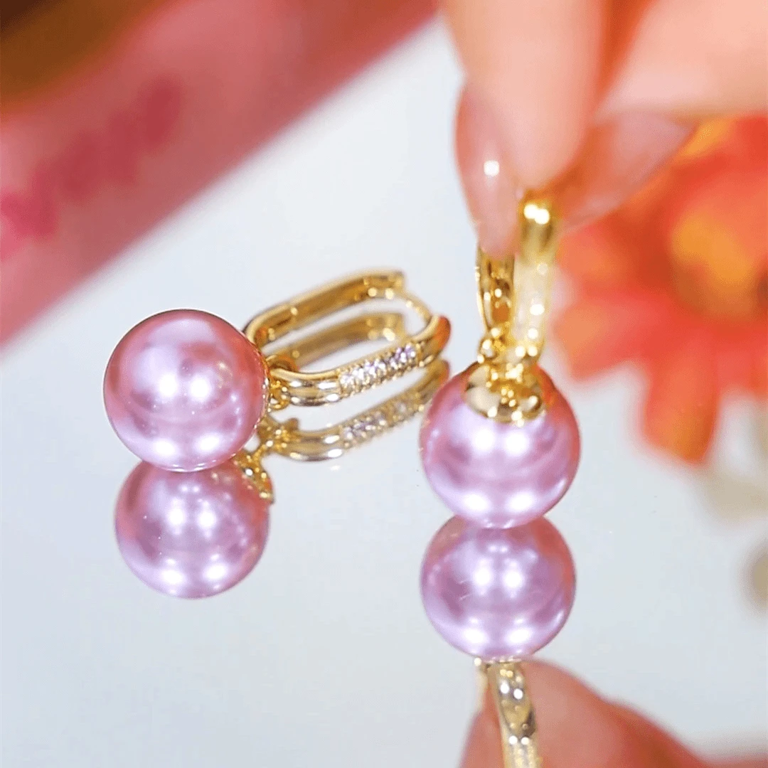 铜合金锆石耳饰 2025新款珍珠耳环女气质耳坠高级精致法式耳饰