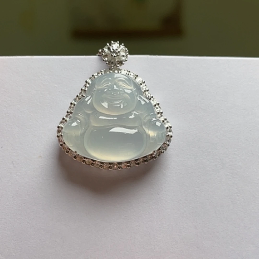 【闪购商品】吊坠(不含链)18K金镶嵌翡翠