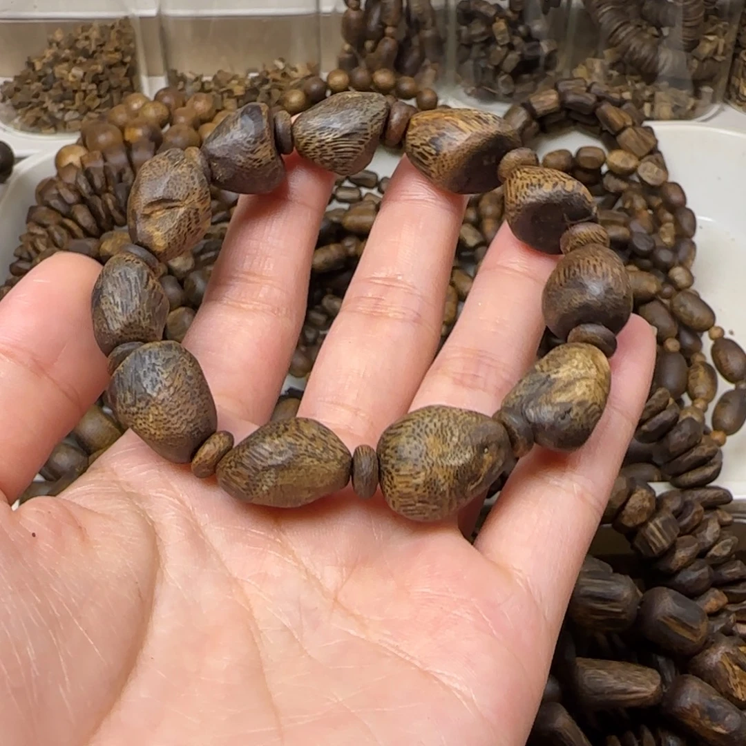 好***姐沉香手串单圈树丁张勺子14.5克