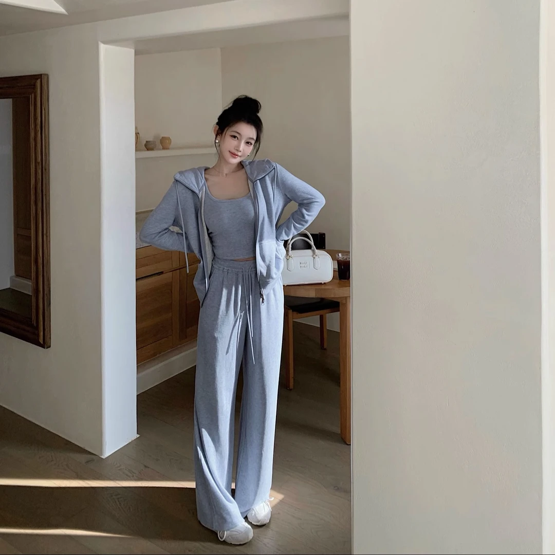 “lu系纸片套装”只有0次和无数次！Athflow风双色磨毛针织-组合套装