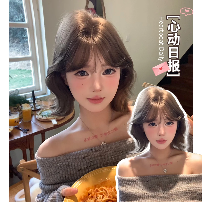 {心动日报}束朵假发女短发网红jk自然刘海氛围感日常lolita全头套