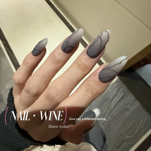 韵紫 （尝鲜价）纯手工2025新款灰紫色渐变辣妹酷妹风穿戴甲