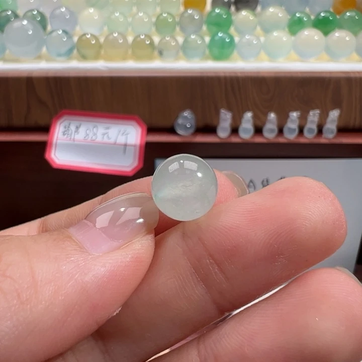 翡翠散珠天然缅甸翡翠A货卡9.9