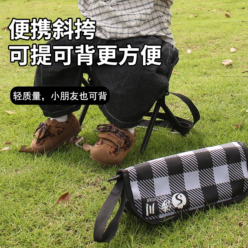 手包背带款折叠凳户外便捷折叠椅笔袋折叠小马扎钓鱼音乐排队凳子