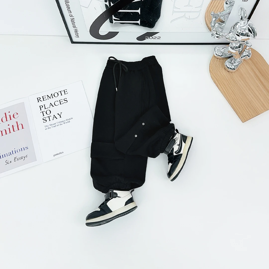 儿童加绒裤子男童运动裤2025新款秋冬装 BAO25079 悠悠童话童装