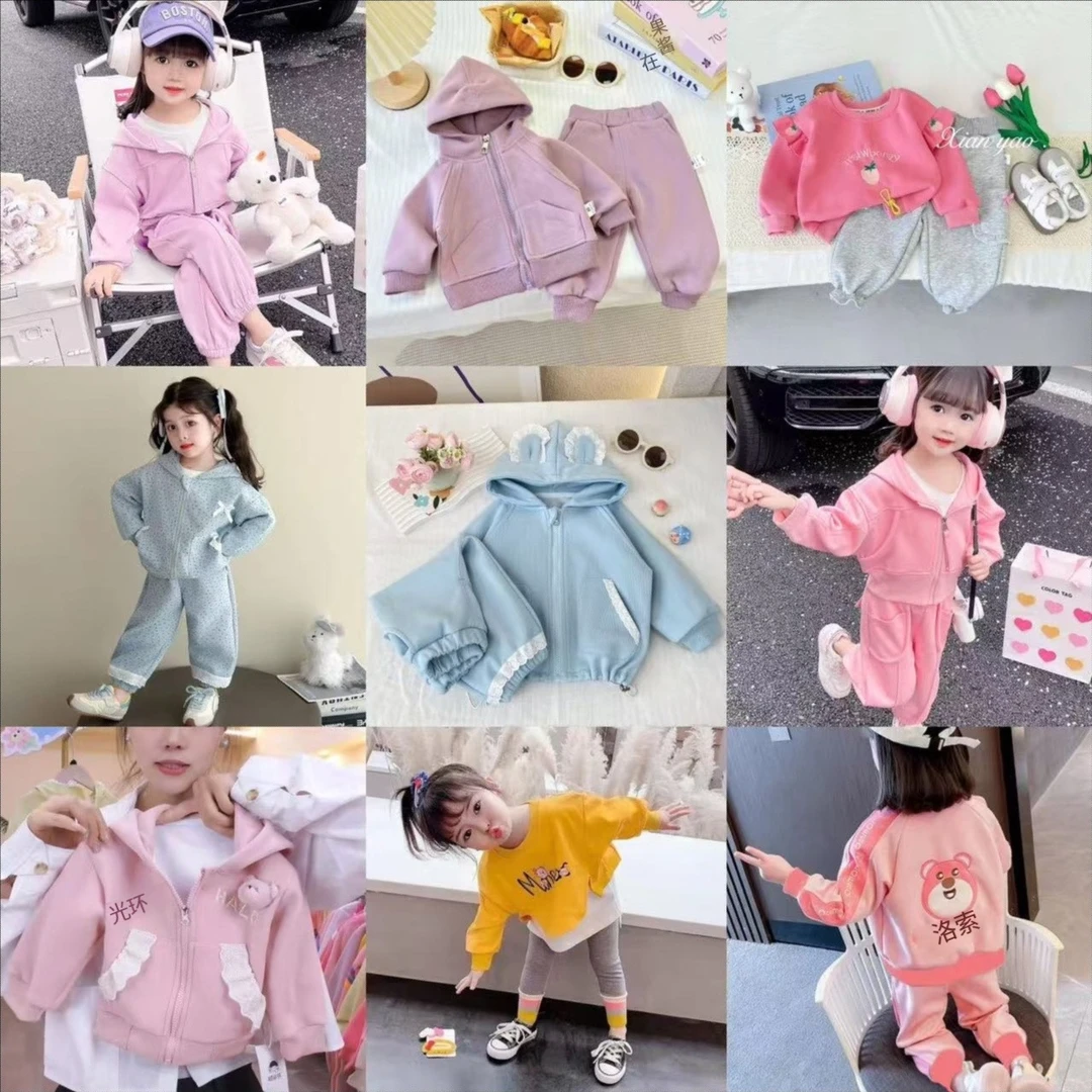 【1不加绒多件组合】早秋外套卫衣裤子多件女宝宝组合SJ-R-C100