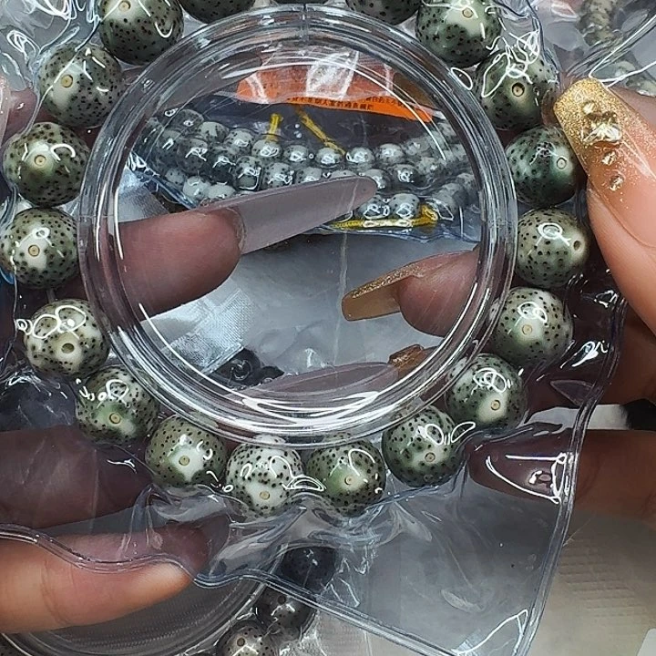星月菩提手串365尽头卡姿兰绿包白星月菩提12圆单圈