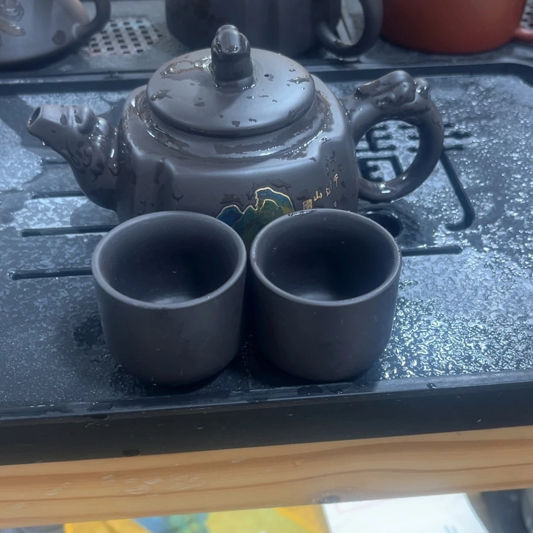 茶壶紫砂一壶2杯123