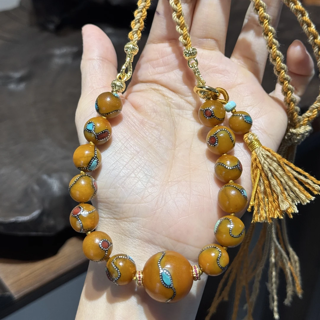 博缘珠宝蜜蜡项链（多样性发一件）02636