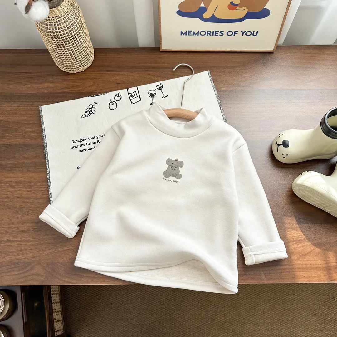 【朱鑫宇专属】2024冬季新款中小童大象印花打底衫BMD3066