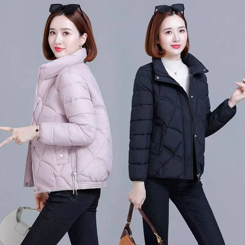 新款棉服女短款时尚韩版修身外套冬季保暖防寒棉服洋气立领小棉袄