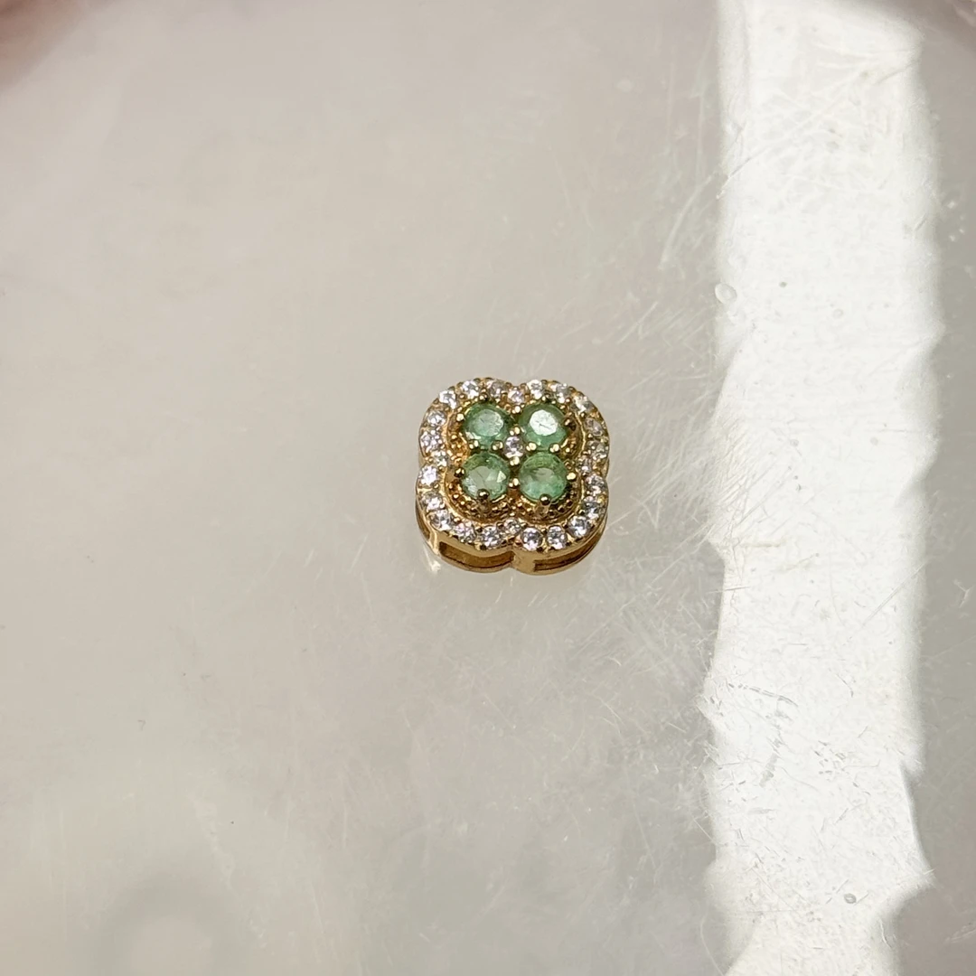 【六六中古】孤品精美s925祖母绿吊坠ty2994