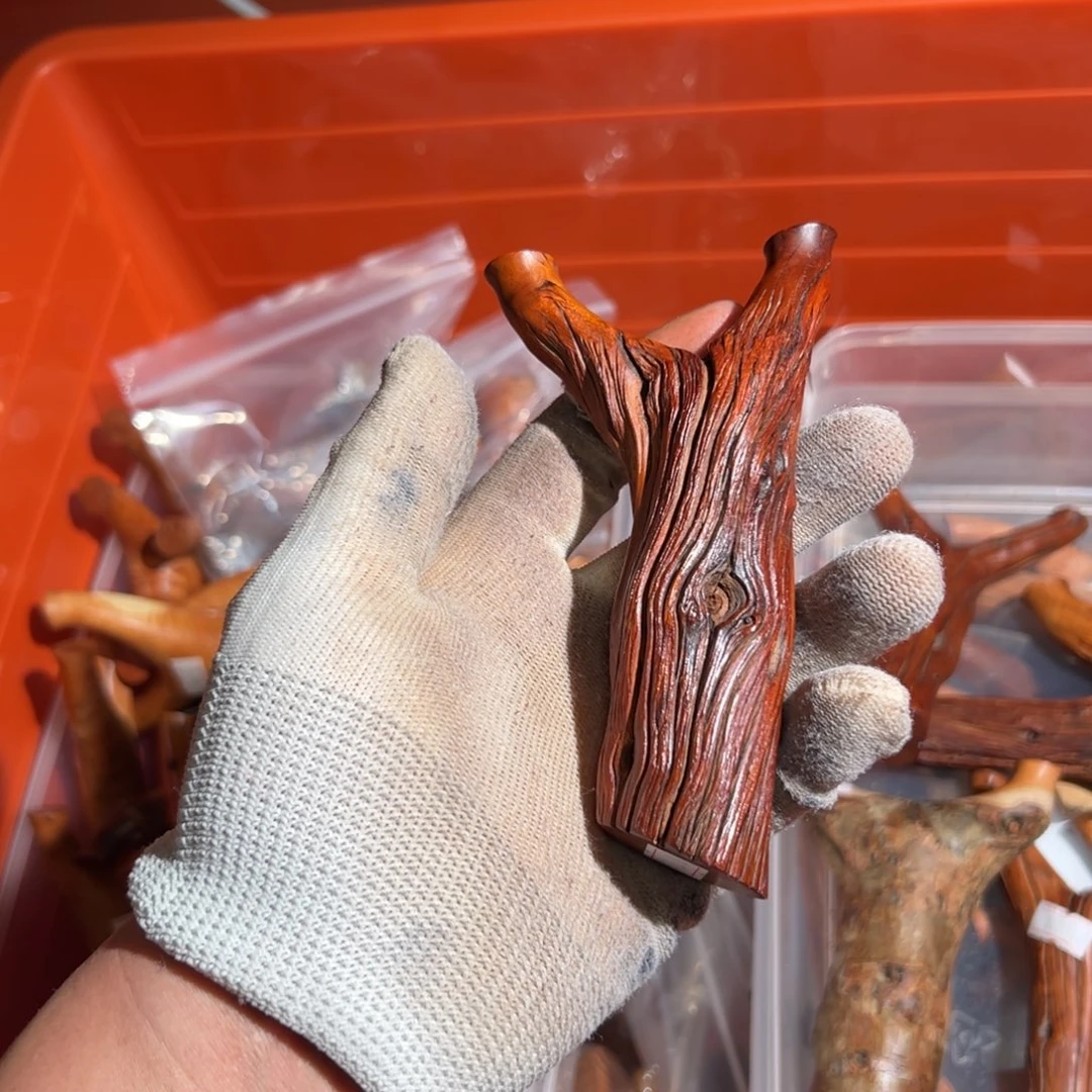 火琉璃树杈木弓手工制作