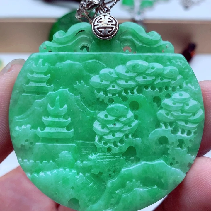 翡翠未镶嵌吊坠(不含链)