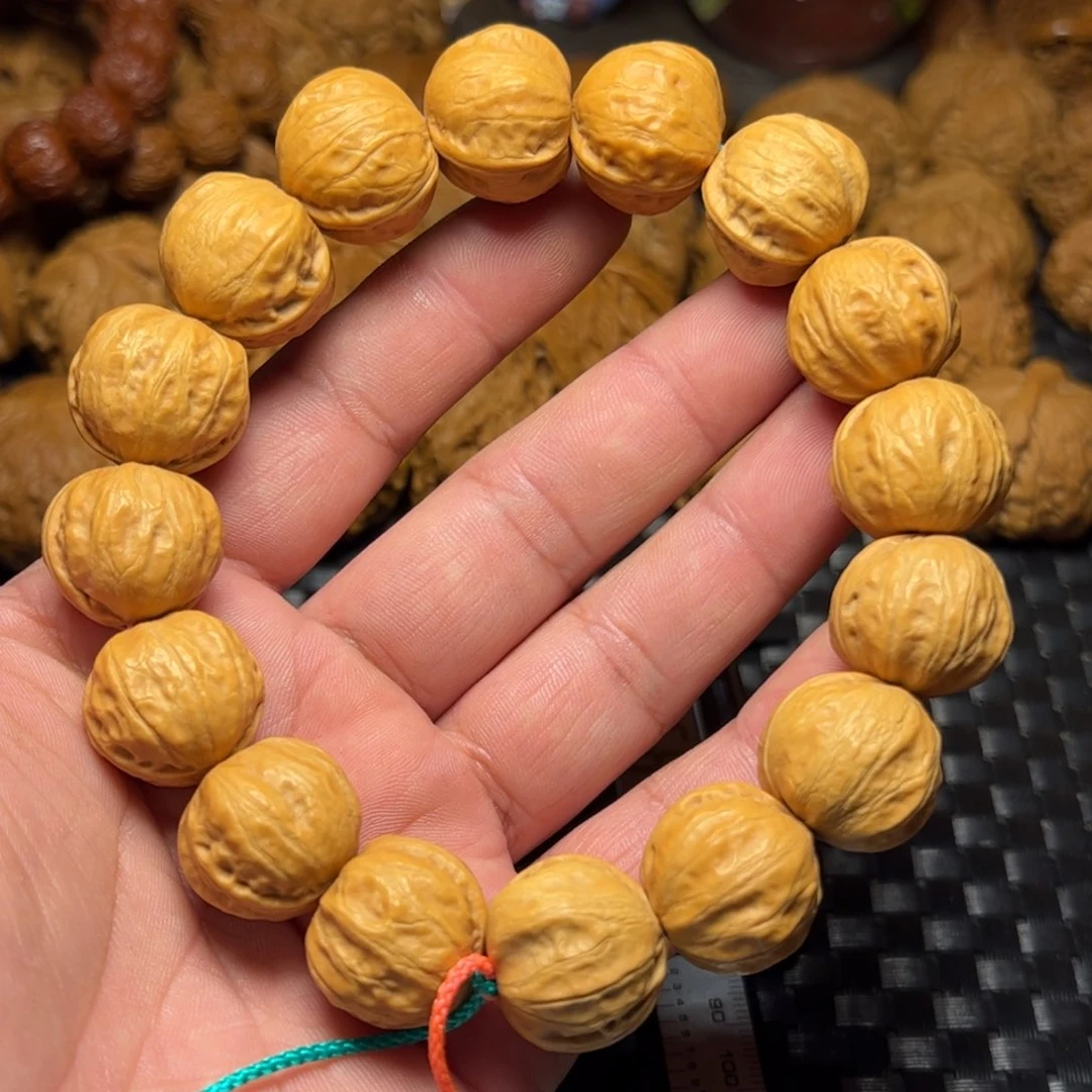文玩核桃手串尺寸19元宝磨盘