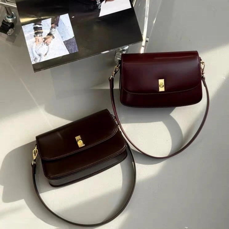 欧尚典腋下小方包女真皮高级质感复古小众通勤百搭牛皮单肩斜挎包