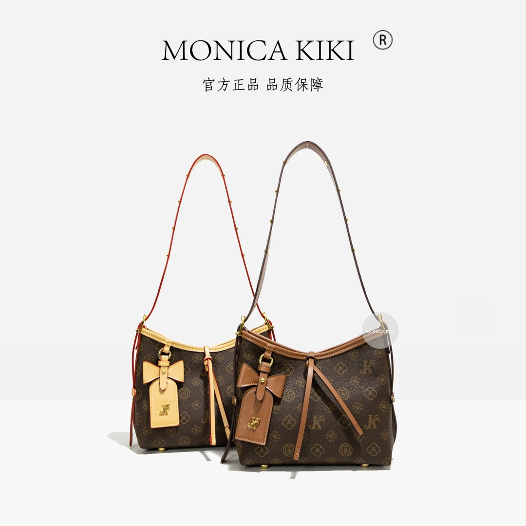 MONICA KIKI/莫妮卡奇奇迷你轻奢女士托特包斜跨包carryall包包