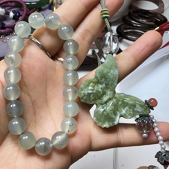 蛇纹石玉未镶嵌手链