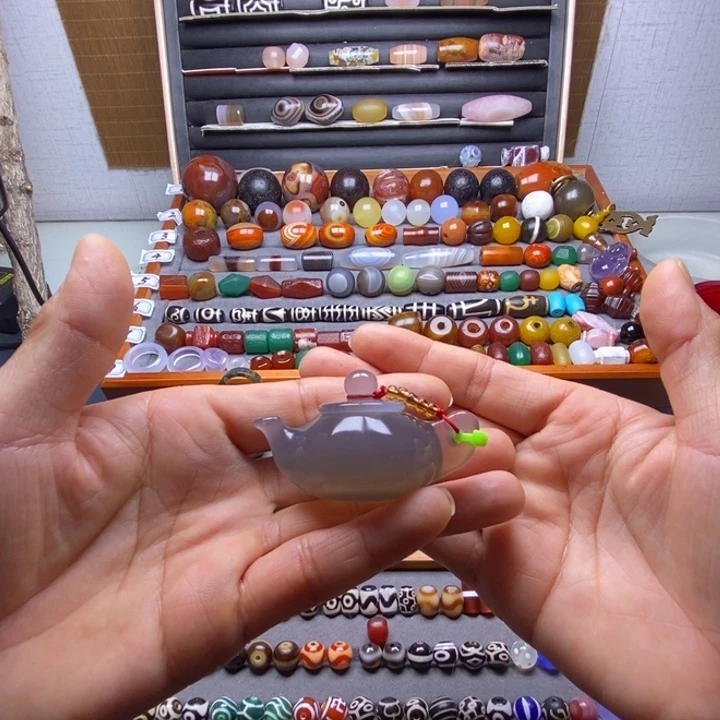 夢***_玛瑙/玉髓未镶嵌巴西玛瑙饰品桶珠