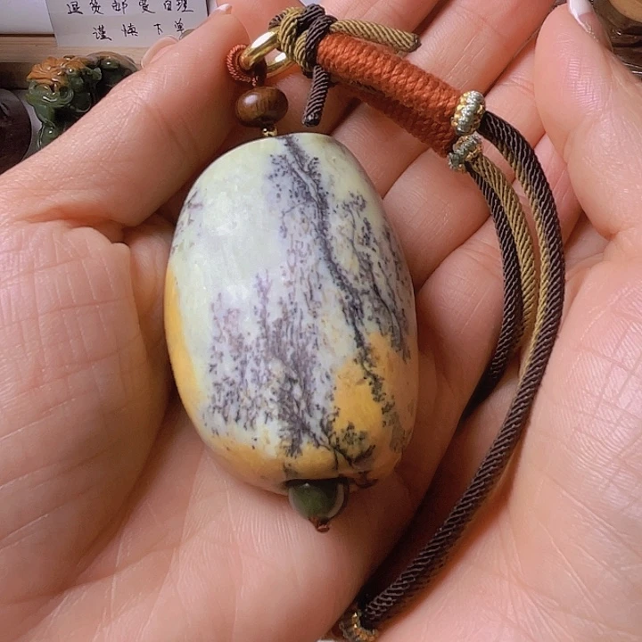未镶嵌岫岩河磨玉（透闪石质玉）把件忍***桶