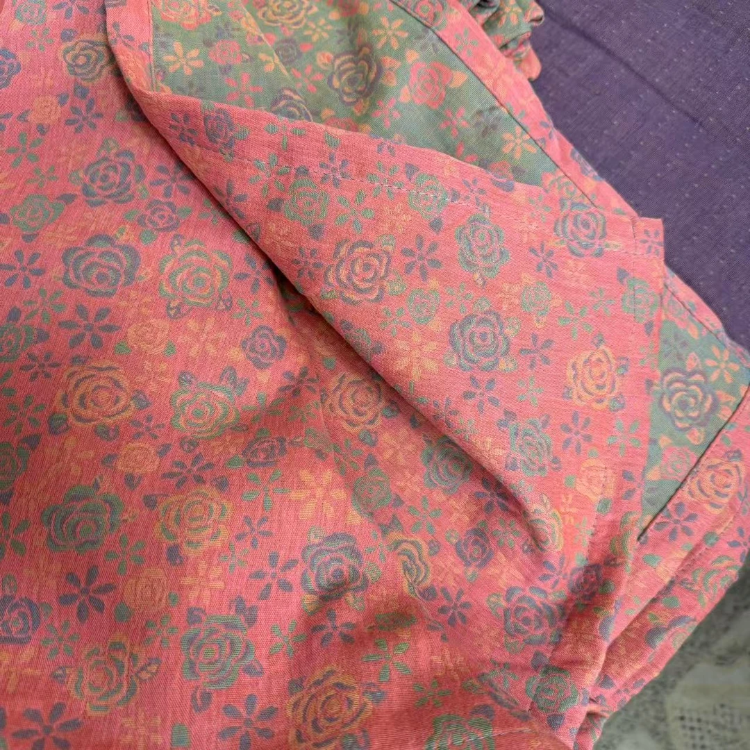 粉玫瑰【被罩】高端纯棉双层纱色织大提花