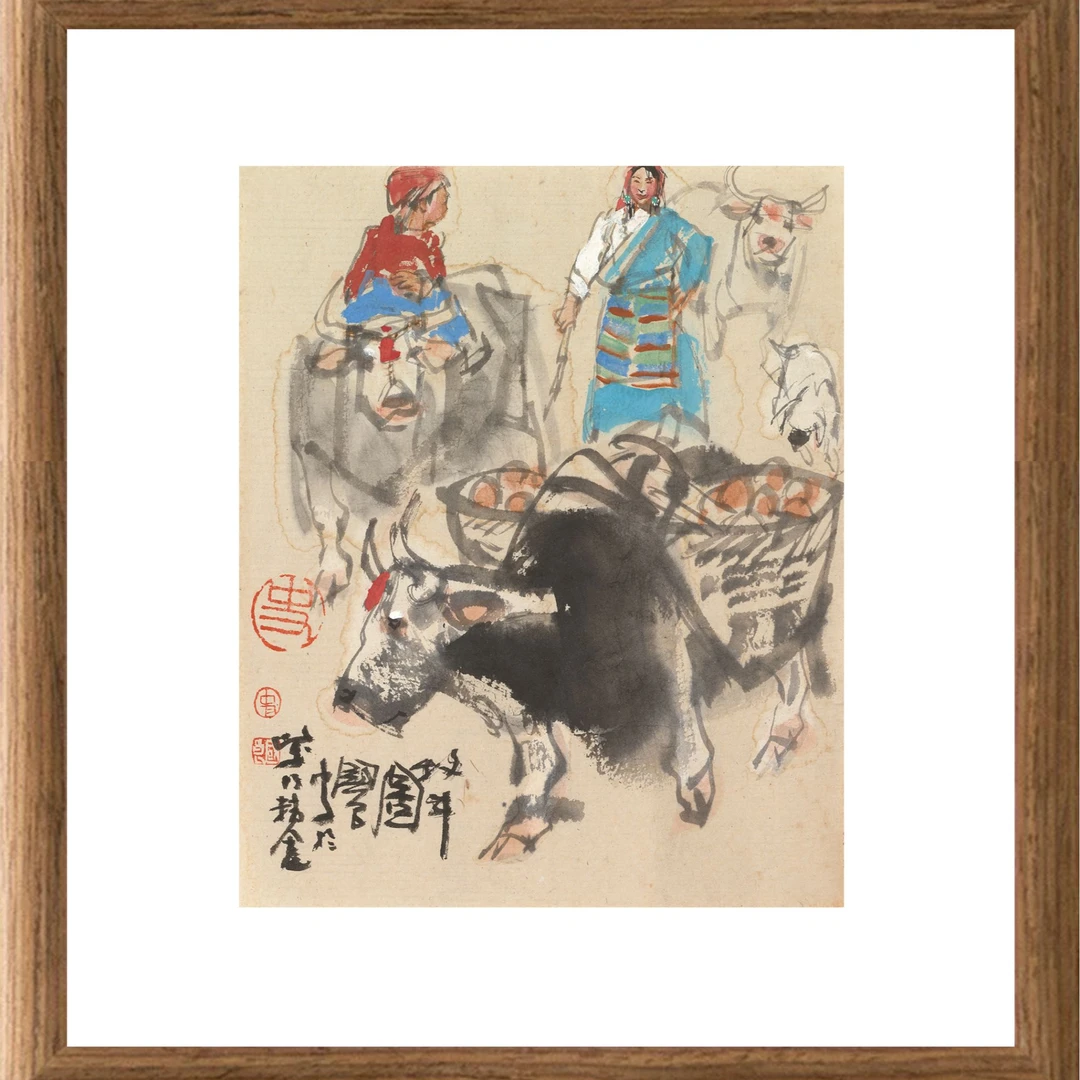 史国良 《牛》十二生肖摆台