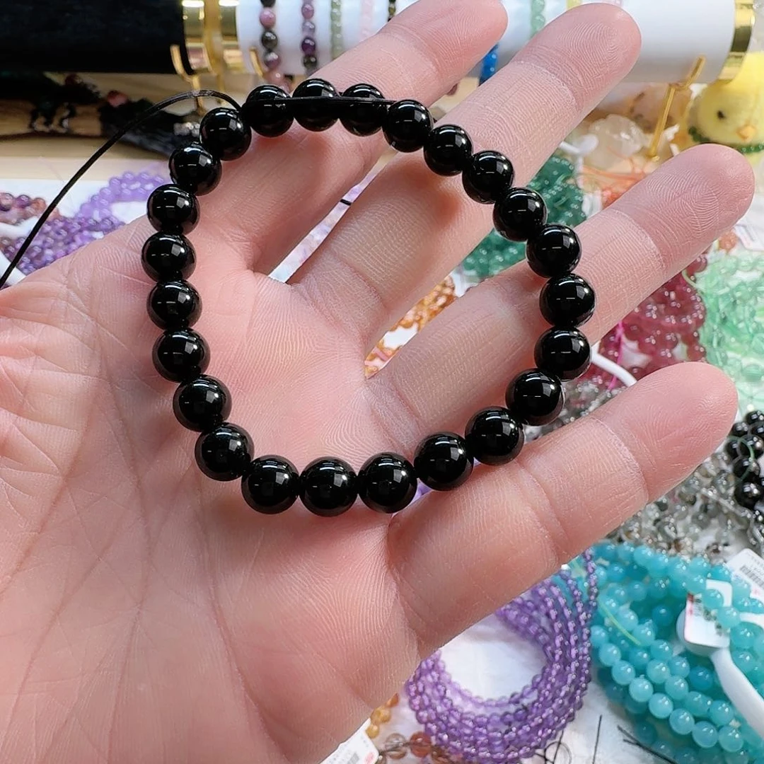 水晶手链未镶嵌黑曜