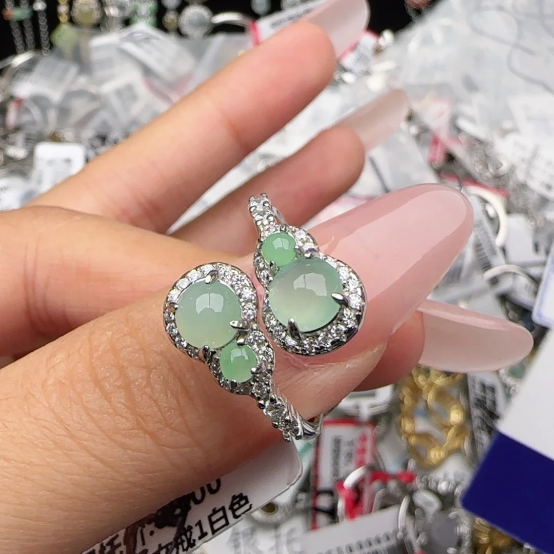 银S925镶嵌戒指翡翠