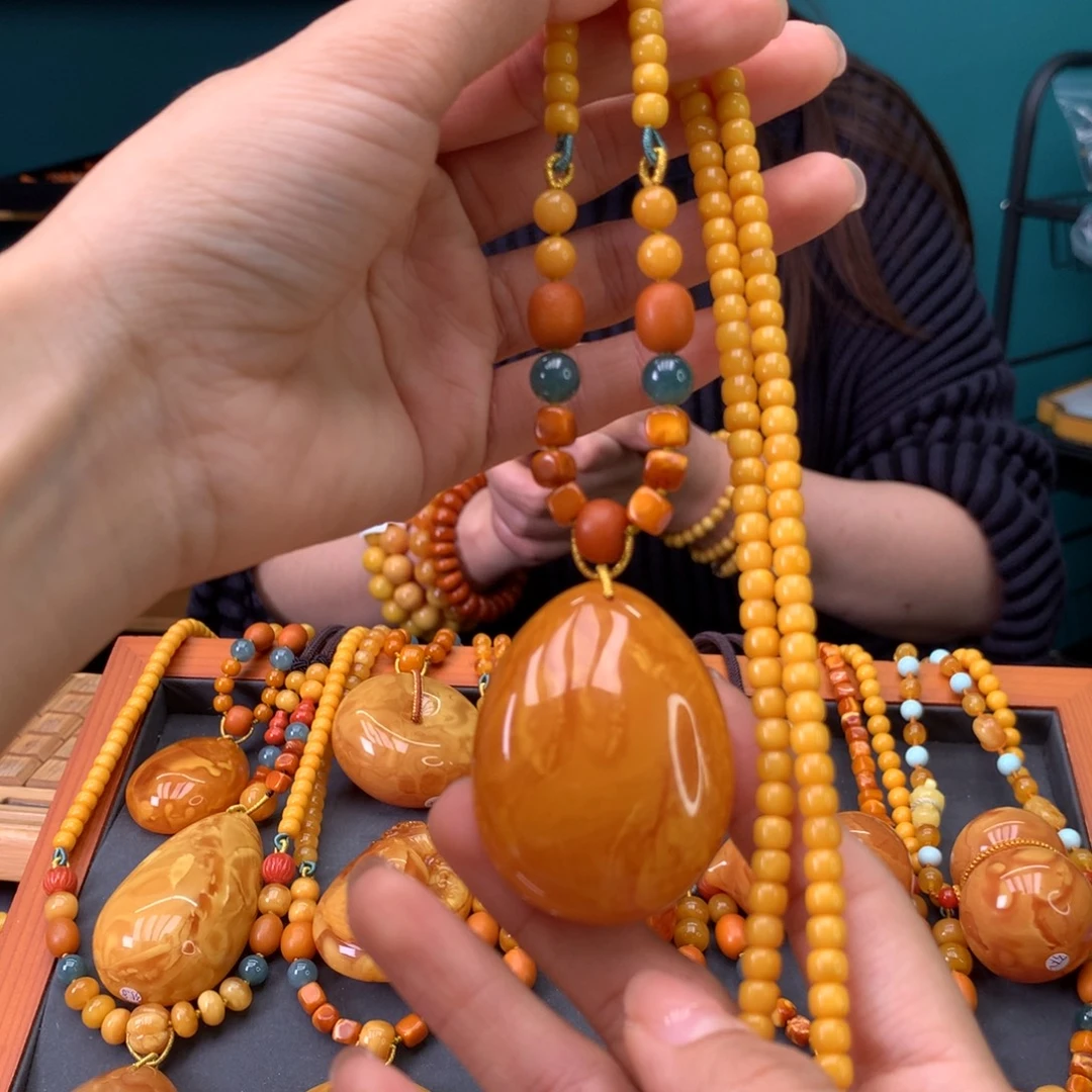 蜜蜡未镶嵌颈饰天然