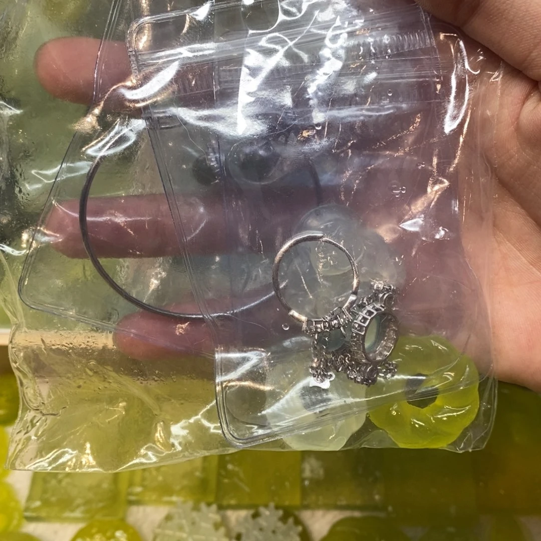 青***块岫玉银S925镶嵌戒指
