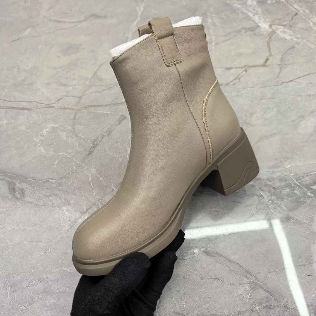 b（孤品）35码短靴女靴子17541-70牛皮